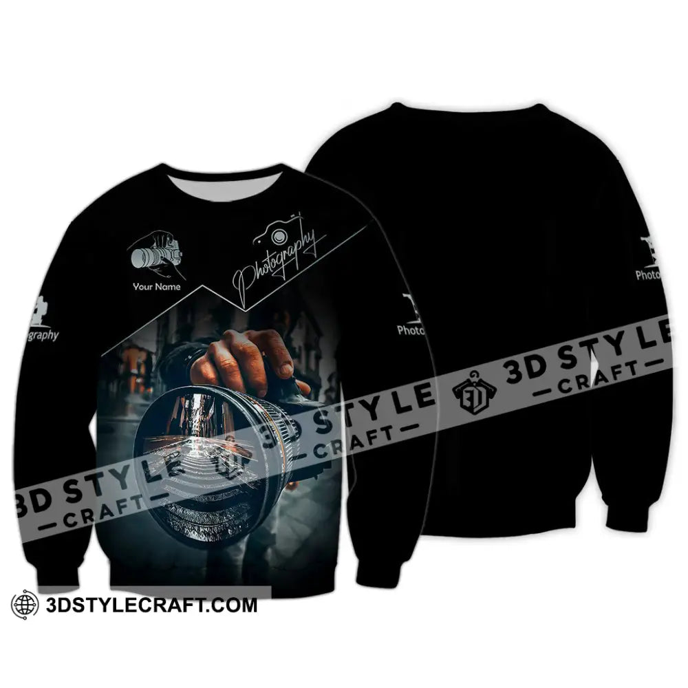 Unisex Shirt - Custom Text Shirt Photographer Shirt Long Sleeve / S T-shirt
