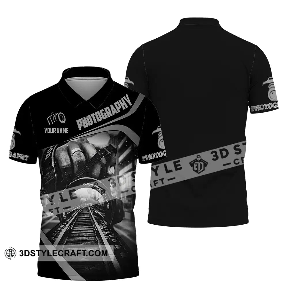 Unisex Shirt - Custom Text Photography Polo / S T-Shirt