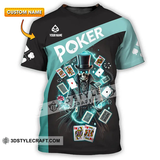 Unisex Shirt - Custom Text Shirt Poker style option 1