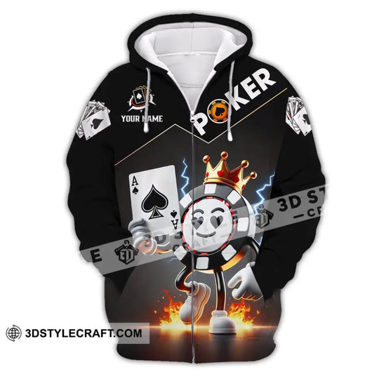 Unisex Shirt - Custom Text Shirt Poker style option 3
