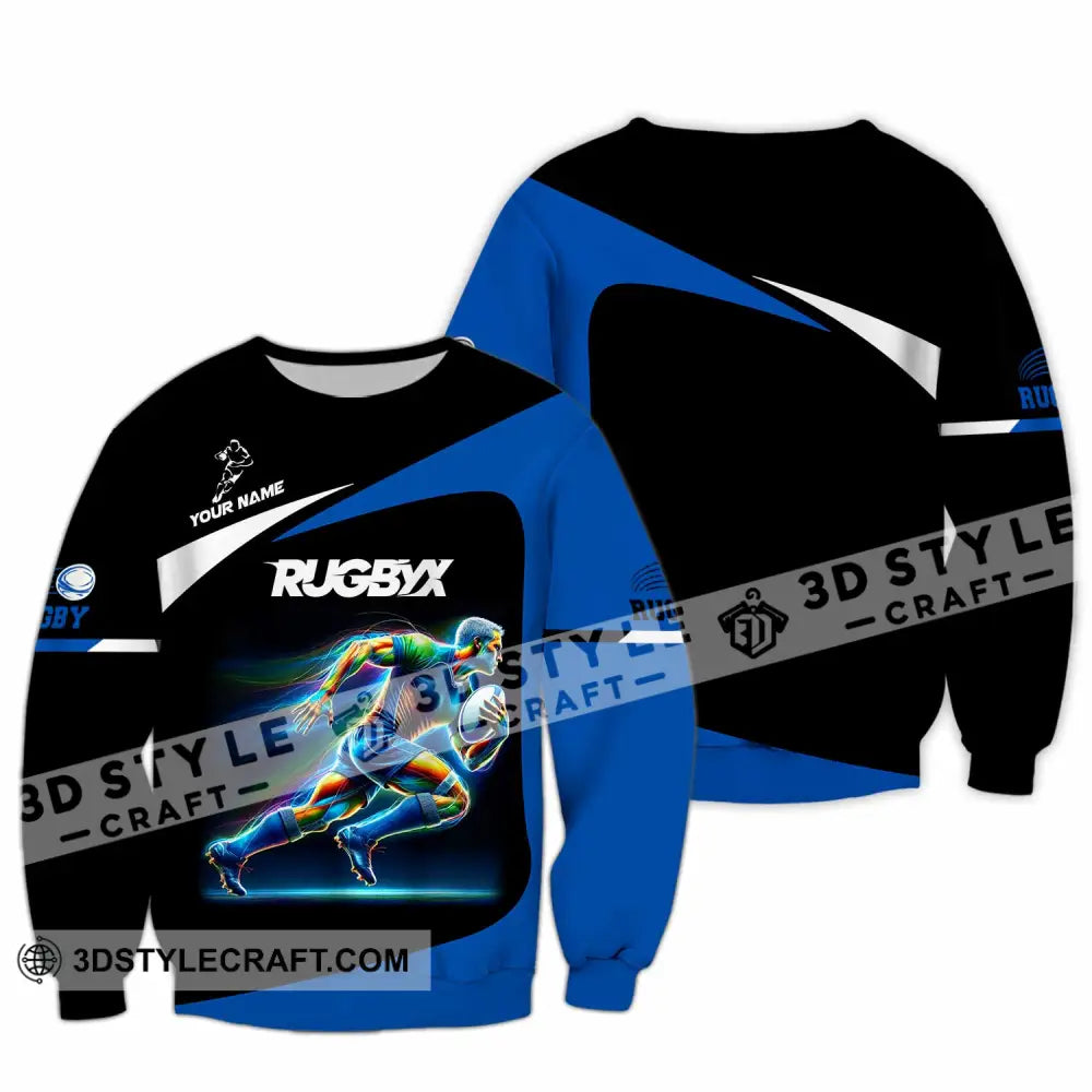 Unisex Shirt - Custom Text Rugby Long Sleeve / S T-Shirt