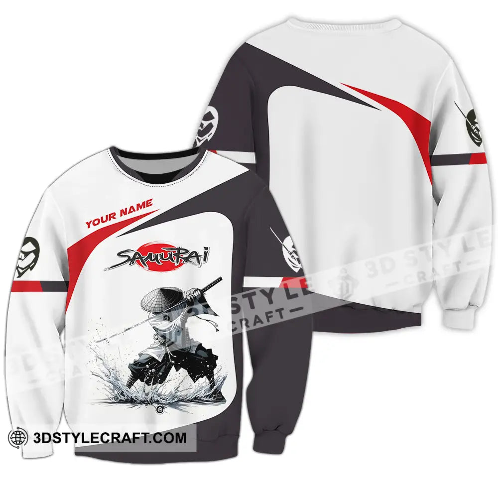 Unisex Shirt - Custom Text Samurai Long Sleeve / S T-Shirt