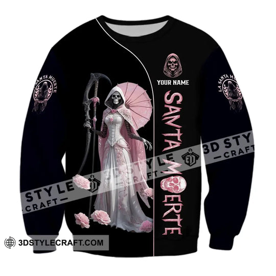 Unisex Shirt - Custom Text Shirt Santa Muerte style option 4