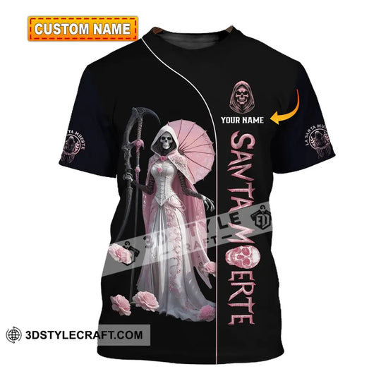 Unisex Shirt - Custom Text Shirt Santa Muerte style option 1