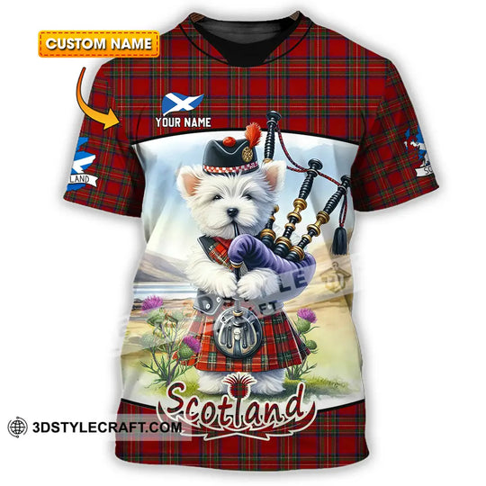 Unisex Shirt - Custom Text Shirt, Scotland Dog Shirt style option 1