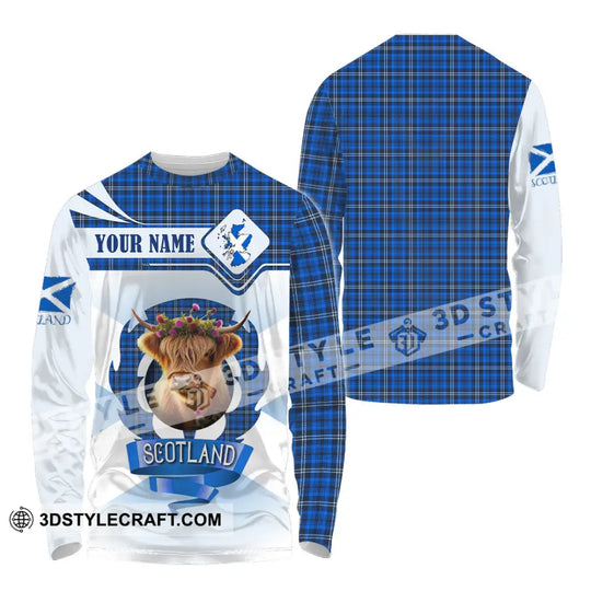 Unisex Shirt - Custom Text Shirt, Scotland Highland Cow Shirt style option 4