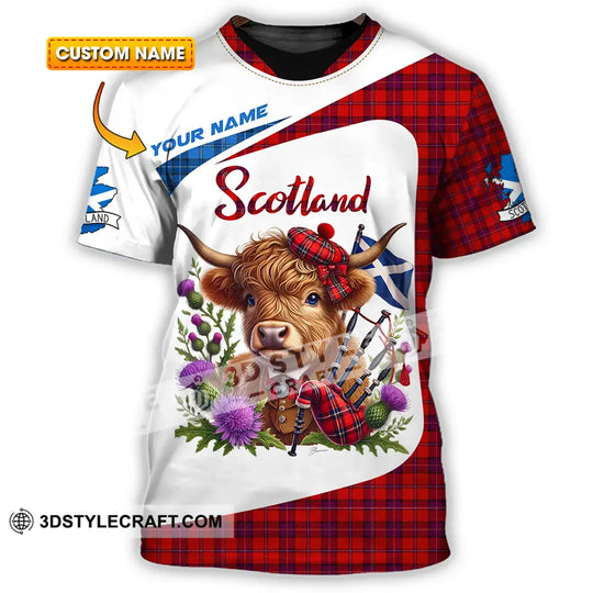 Unisex Shirt - Custom Text Shirt, Scotland Highland Cow Shirt style option 1