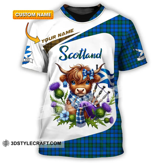Unisex Shirt - Custom Text Shirt, Scotland Highland Cow Shirt style option 1