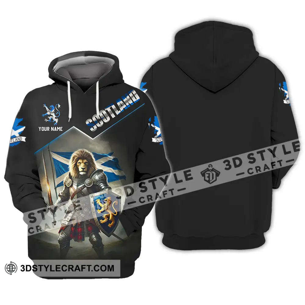 Unisex Shirt - Custom Text Scotland Hoodie / S T-Shirt