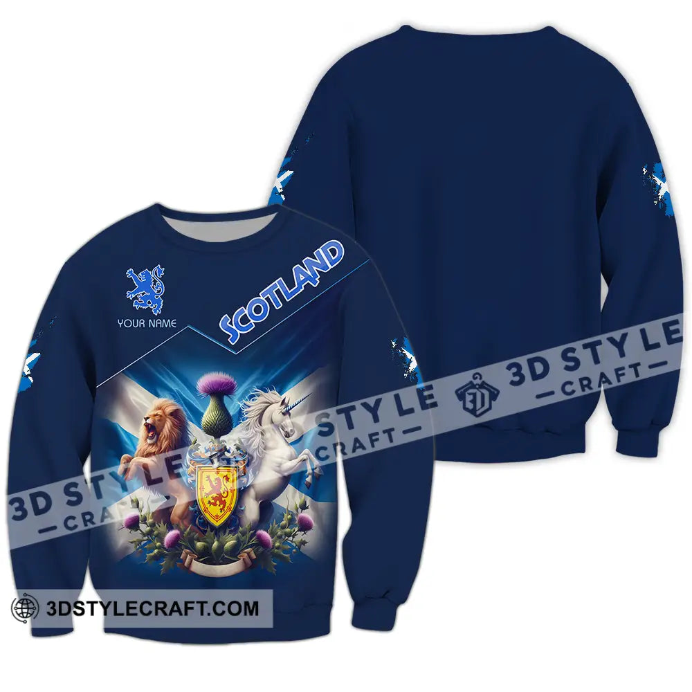 Unisex Shirt - Custom Text Shirt Scotland Shirt Long Sleeve / S T-shirt