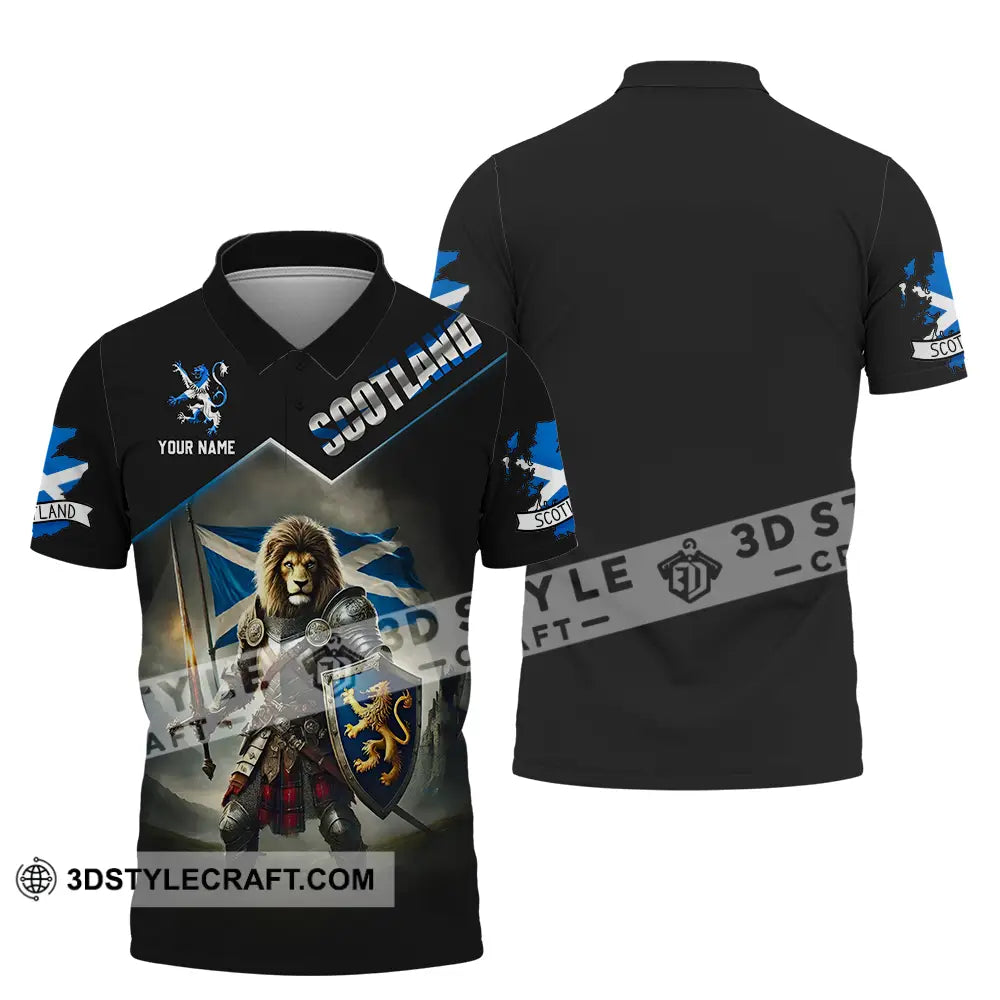 Unisex Shirt - Custom Text Scotland Polo / S T-Shirt