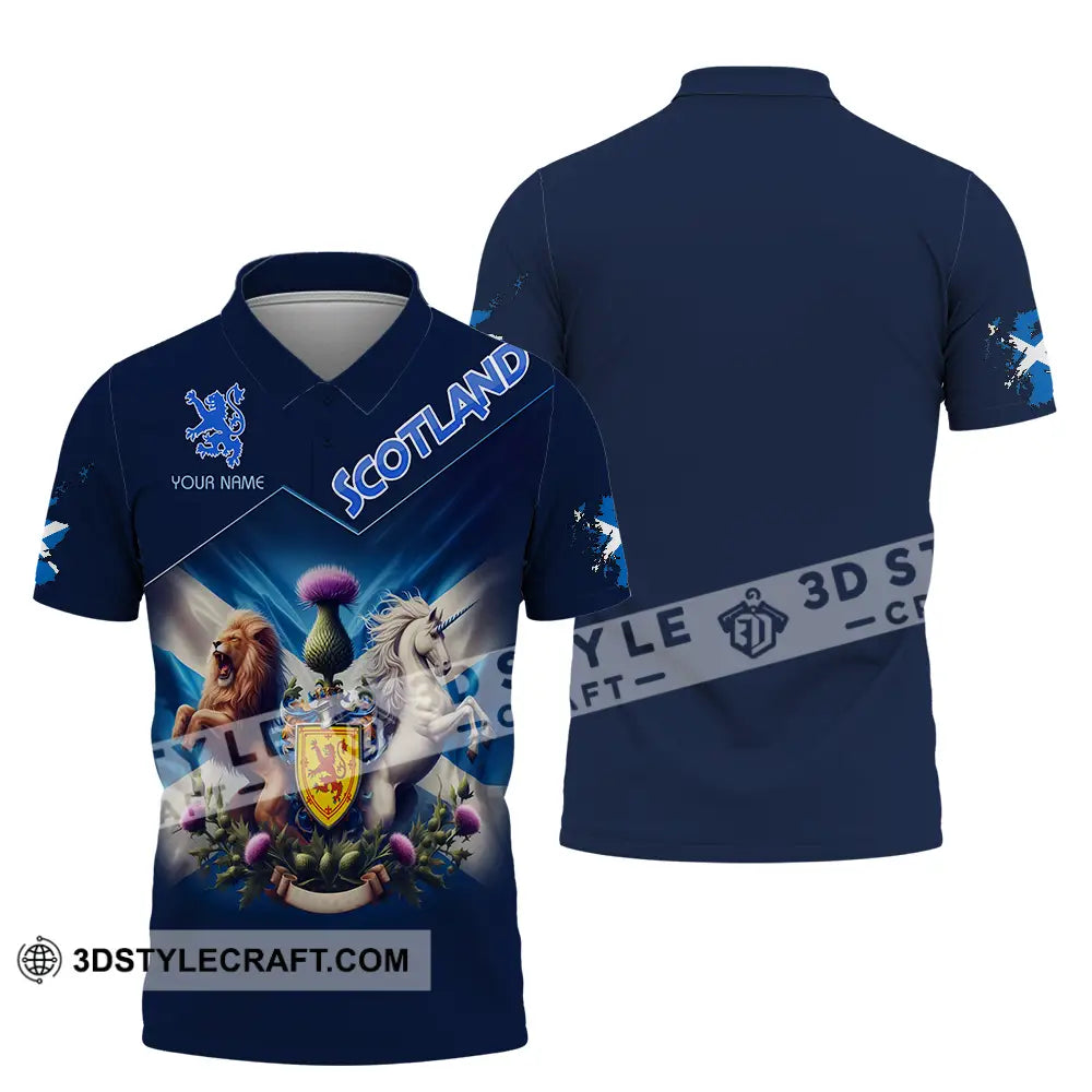 Unisex Shirt - Custom Text Shirt Scotland Shirt Polo Shirt / S T-shirt