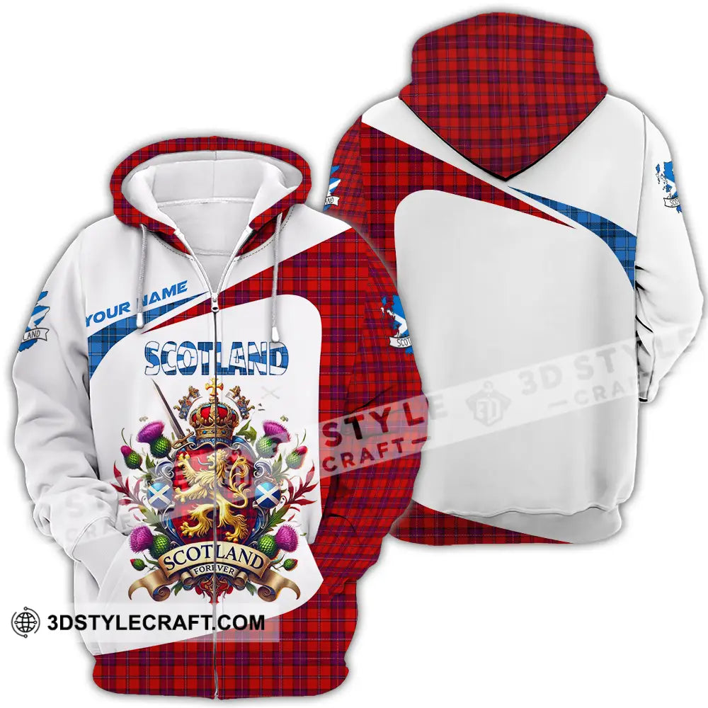 Unisex Shirt - Custom Text Shirt Scotland Shirt Zipper Hoodie / S T-shirt