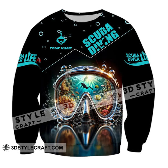 Unisex Shirt - Custom Text Shirt Scuba Diving style option 4