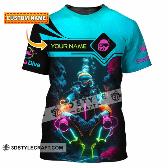 Unisex Shirt - Custom Text Shirt, Scuba Diving style option 1