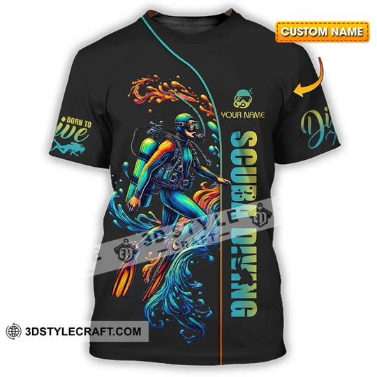 Unisex Shirt - Custom Text Shirt Scuba Diving style option 1
