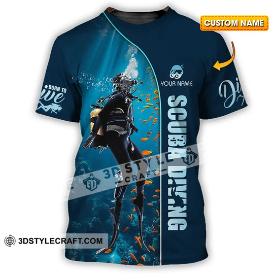 Unisex Shirt - Custom Text Shirt Scuba Diving style option 1