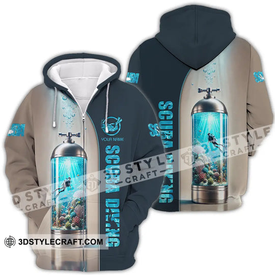 Unisex Shirt - Custom Text Shirt Scuba Diving style option 4