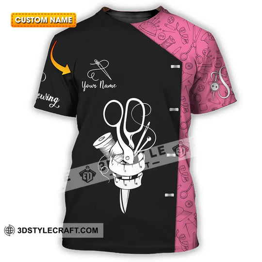 Unisex Shirt - Custom Text Shirt, Sewing Shirt style option 1