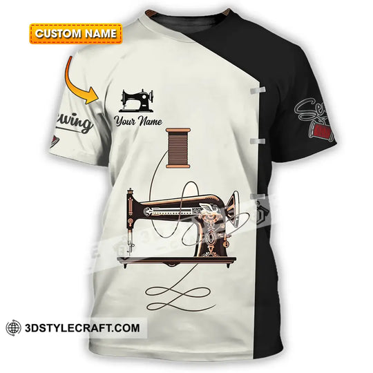 Unisex Shirt - Custom Text Shirt, Sewing Shirt style option 1