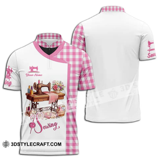 Unisex Shirt - Custom Text Shirt, Sewing Shirt style option 2