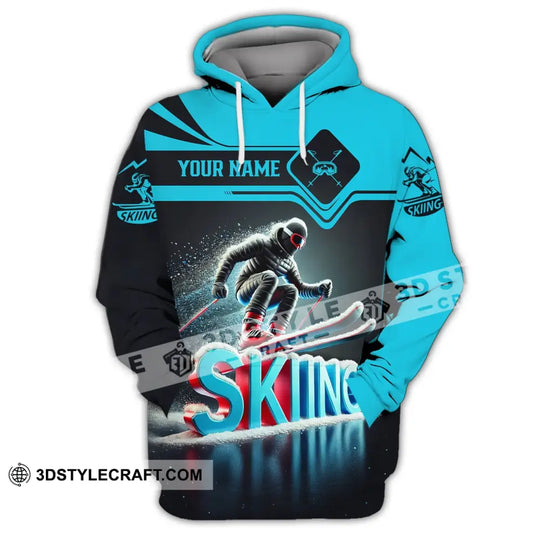 Unisex Shirt - Custom Text Shirt Skiing style option 2