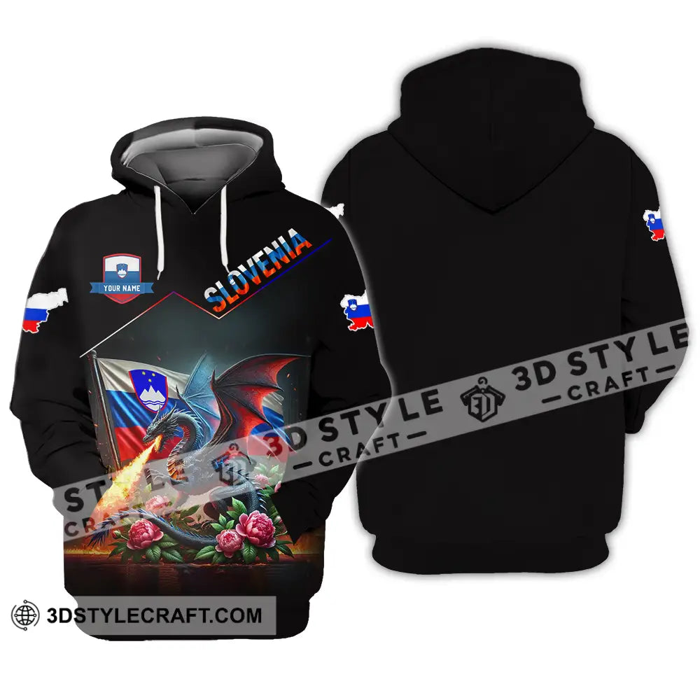 Unisex Shirt - Custom Text Slovenia Hoodie / S T-Shirt