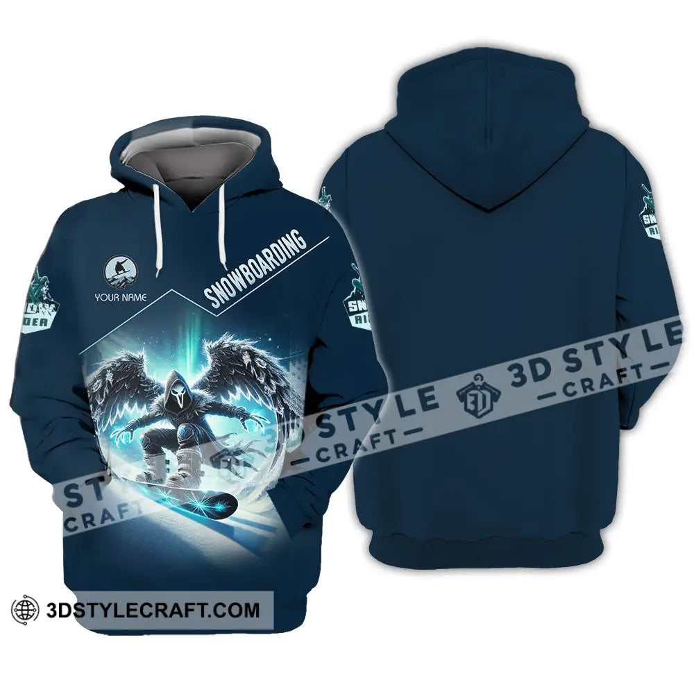 Unisex Shirt - Custom Text Snow Boarding Hoodie / S T-Shirt