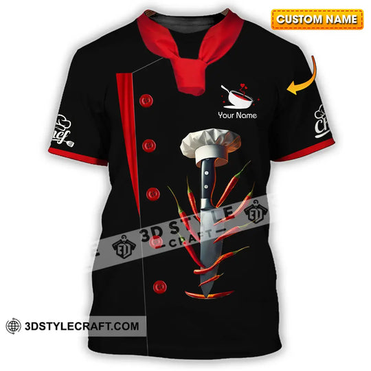 Unisex Shirt - Custom Text Shirt, Spicy Chef Shirt style option 1