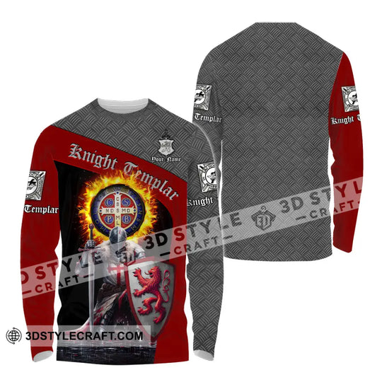Unisex Shirt - Custom Text Shirt, Templar Knight, England Shirt style option 4