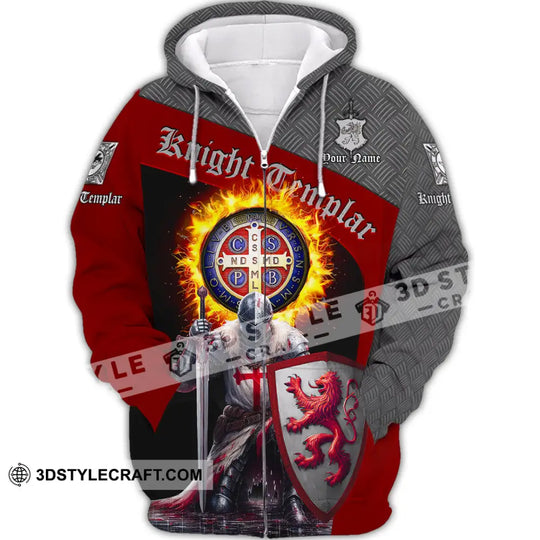 Unisex Shirt - Custom Text Shirt, Templar Knight, England Shirt style option 2
