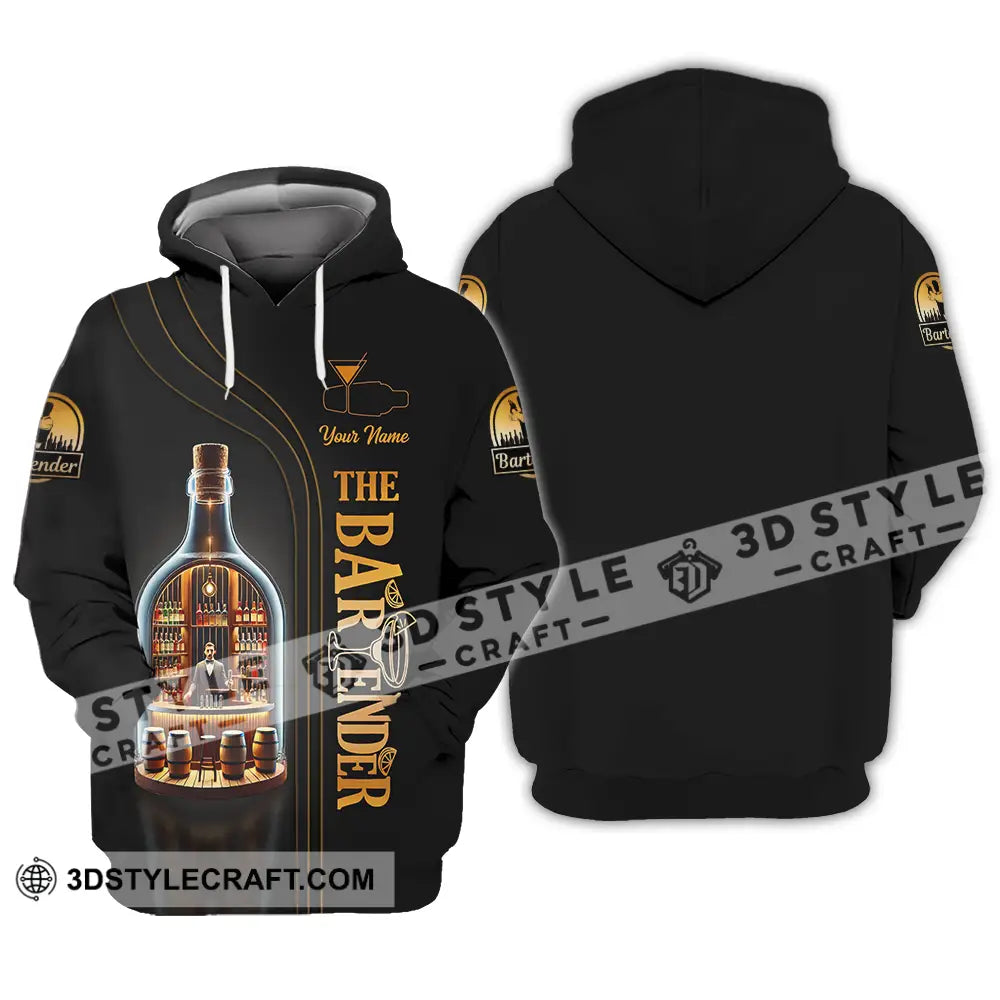 Unisex Shirt - Custom Text The Bartender Hoodie / S T-Shirt