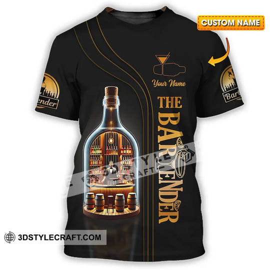 Unisex Shirt - Custom Text Shirt The Bartender style option 1