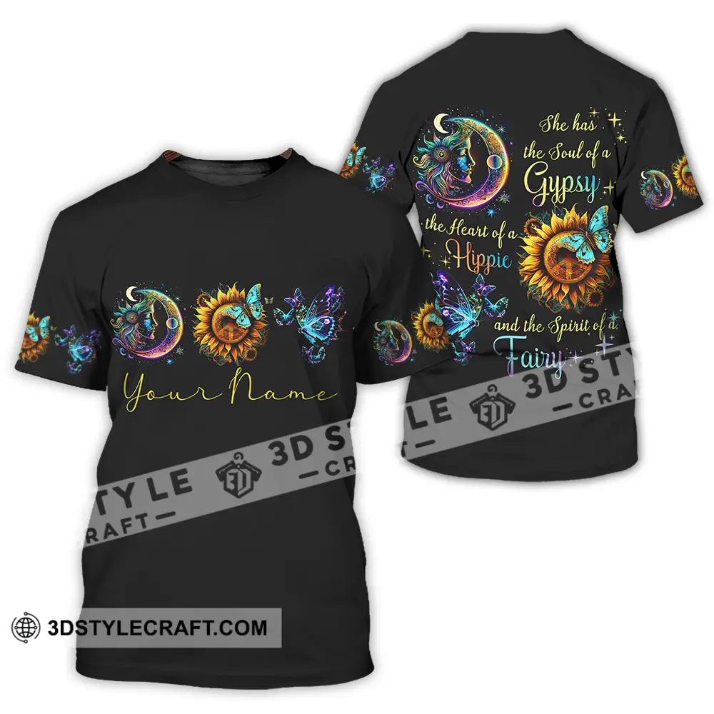 Unisex Shirt - Custom Text Shirt The Heart Of A Hippie Shirt T-Shirt / S T-shirt
