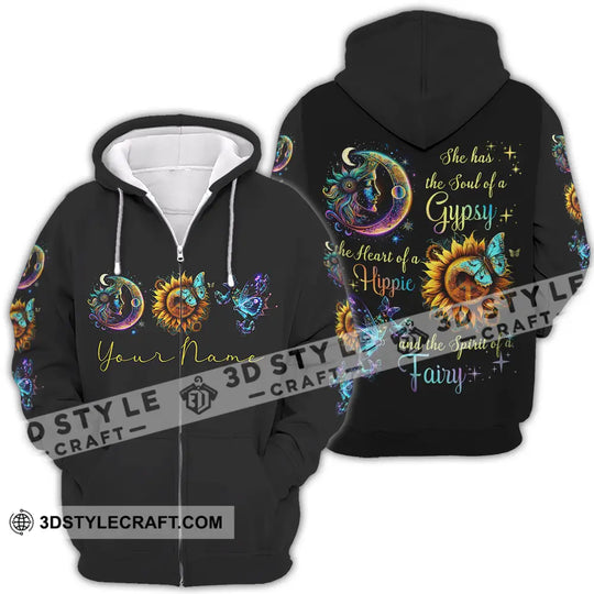 Unisex Shirt - Custom Text Shirt, The Heart Of A Hippie Shirt style option 4