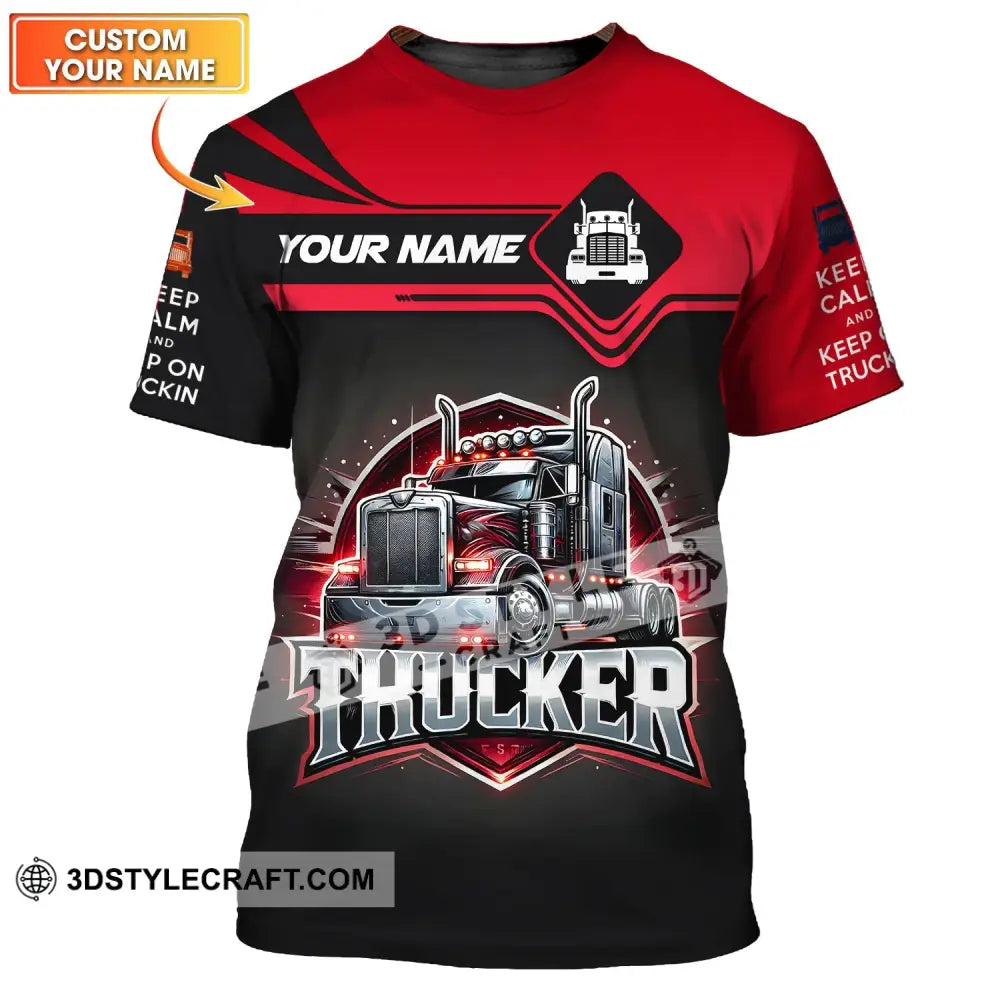 Unisex Shirt - Custom Text Trucker T-Shirt