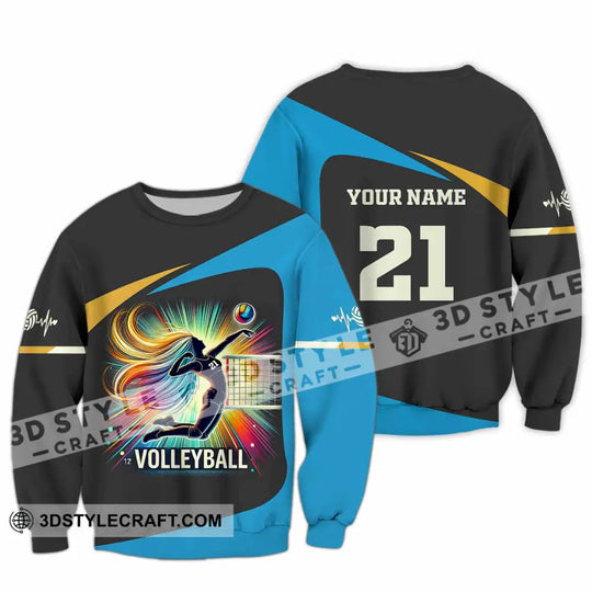 Unisex Shirt - Custom Text Shirt, Volleyball Shirt style option 4