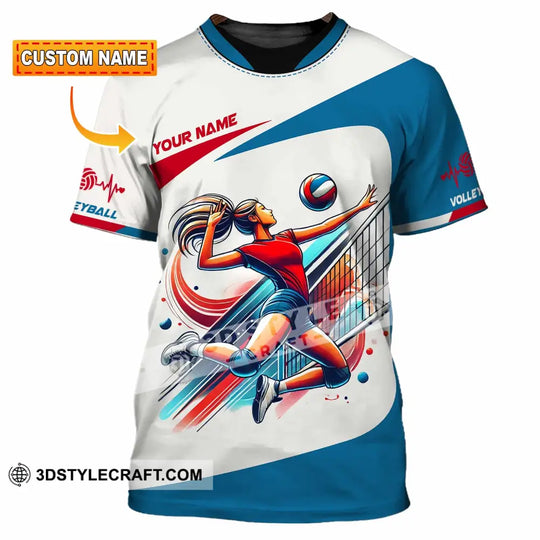 Unisex Shirt - Custom Text Shirt, Volleyball style option 1
