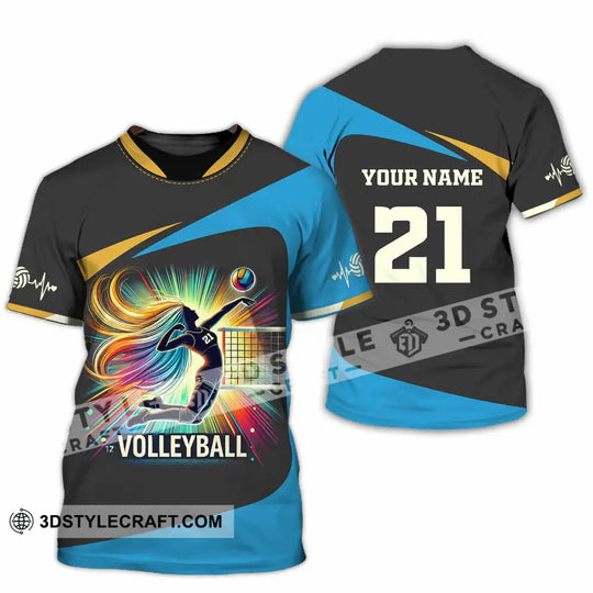 Unisex Shirt - Custom Text Shirt, Volleyball Shirt style option 2