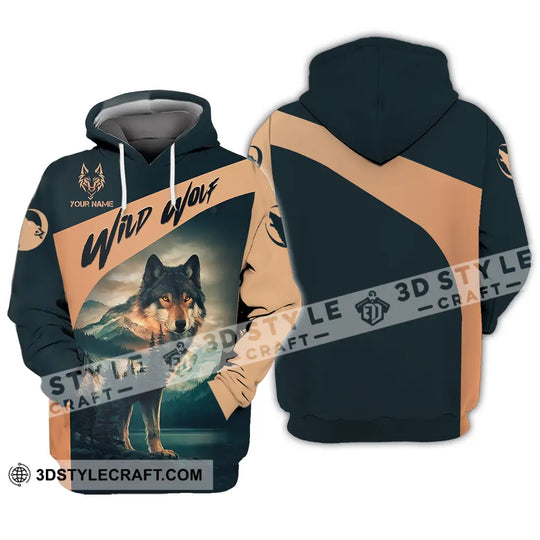 Unisex Shirt - Custom Text Shirt Wild Wolf style option 3