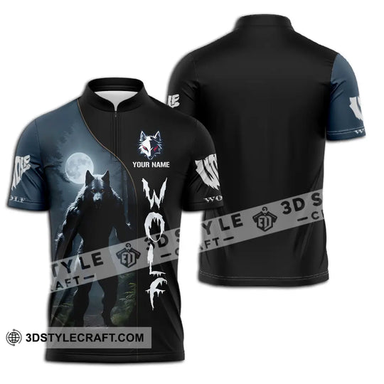 Unisex Shirt - Custom Text Shirt Wolf style option 2
