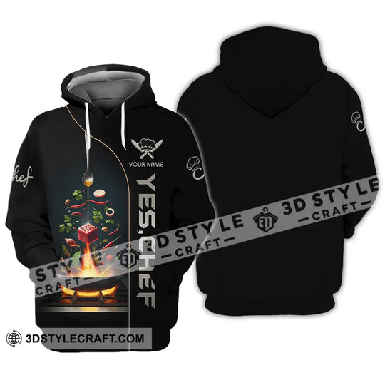 Unisex Shirt - Custom Text Shirt, Yes Chef Shirt style option 3