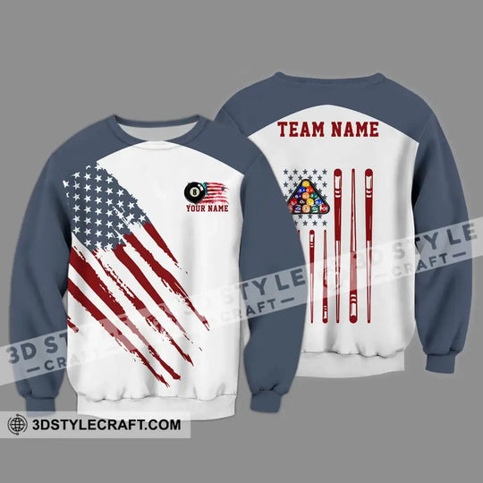 Unisex Shirt - Custom Texts Billiard Player Sport Shirt, Cue style option 4