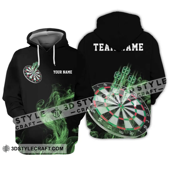 Unisex Shirt - Custom Texts Green Darts Player Sport Shirt style option 3