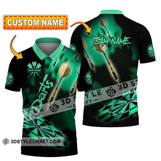 Unisex Shirt - Custom Texts Green Light Darts Sport Shirt style option 1