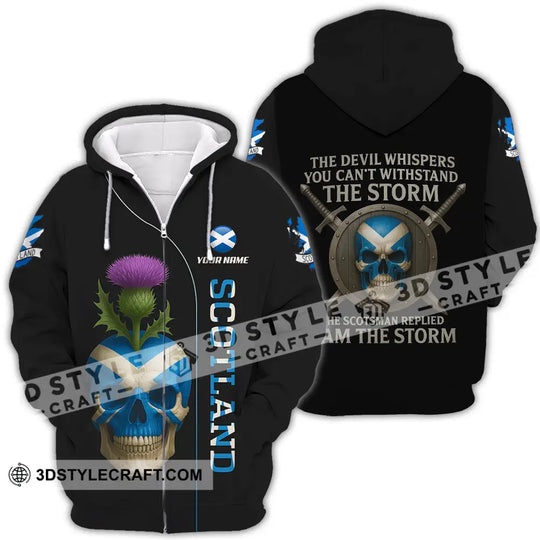 Unisex Shirt - Custom The Devil Whispers You Cannot Withstand The Storm Scotland Shirt style option 4