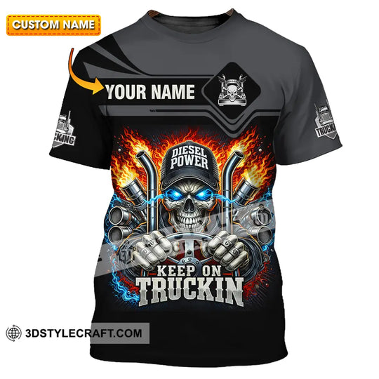 Unisex Shirt - Custom Trucker, Keep On Trucking 3D Shirt style option 1