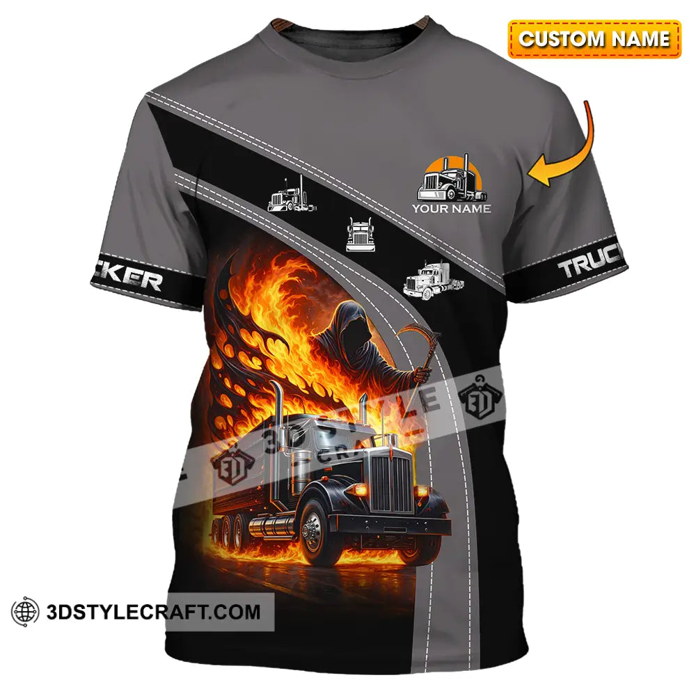 Unisex Shirt - Custom Trucker Keep On Trucking 3D Shirt T-shirt