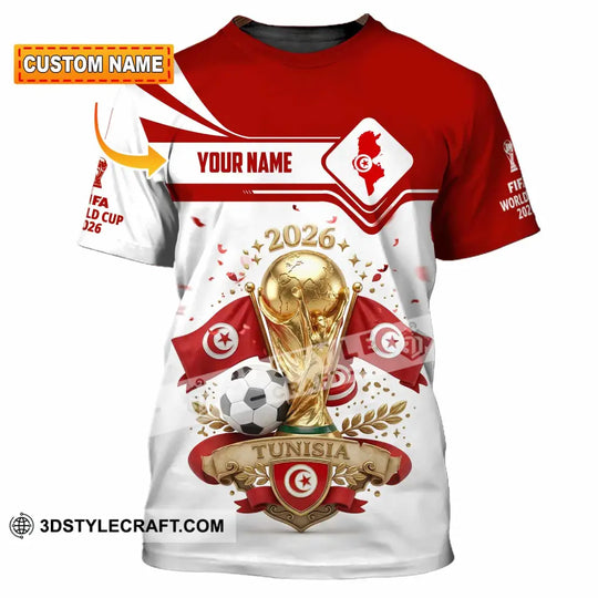 Unisex Shirt - Custom Tunisia World Cup 2026 3D Shirt style option 1