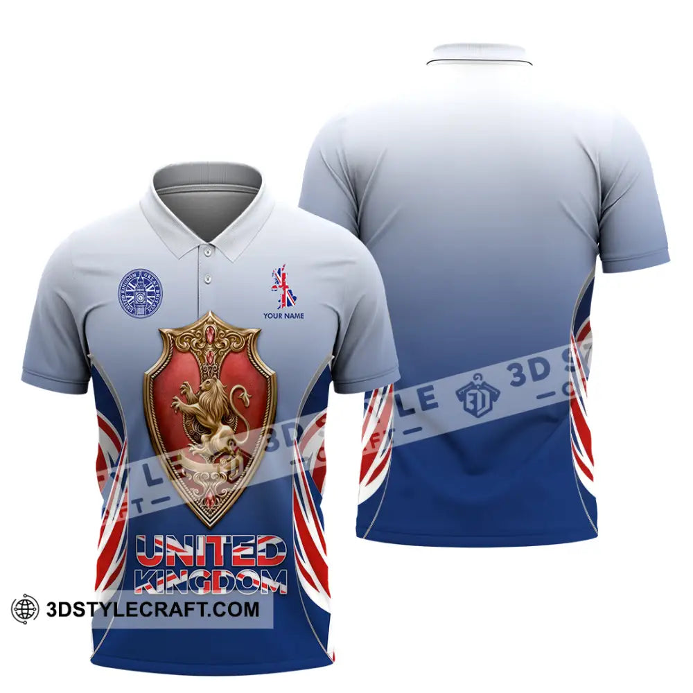 Unisex Shirt - Custom United Kingdom 3D Shirt Polo Shirt / S T-shirt